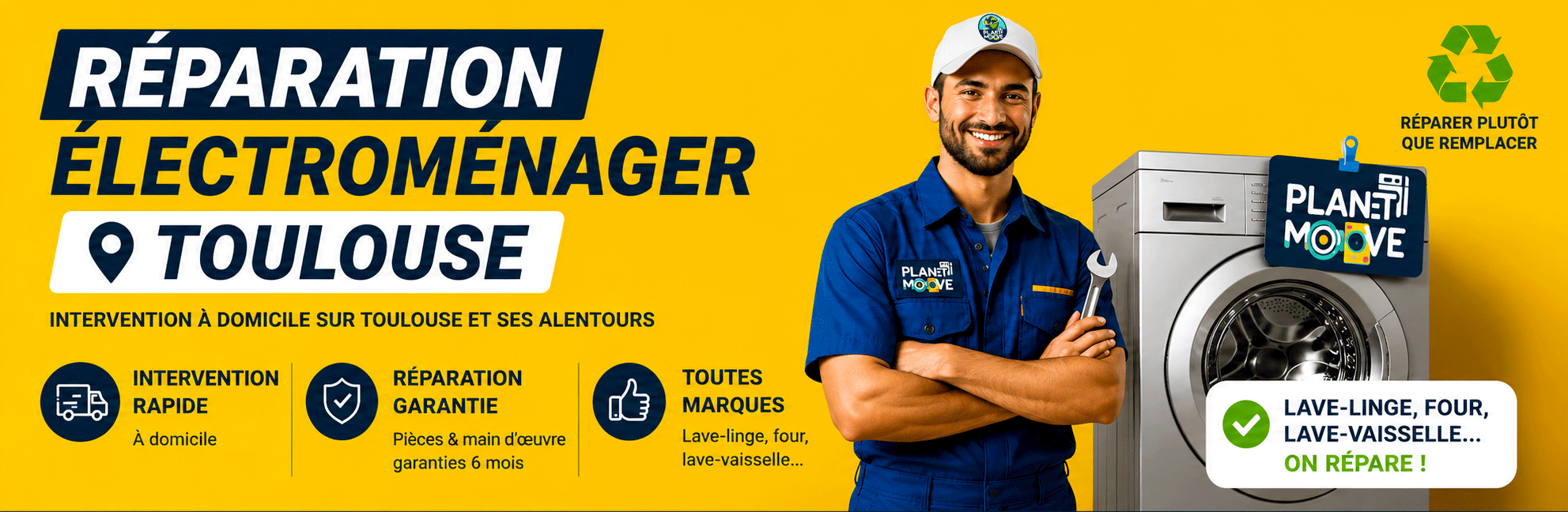 Diagnostique et Réparation d'Électroménager à Toulouse et dépannage - Planet Moove
